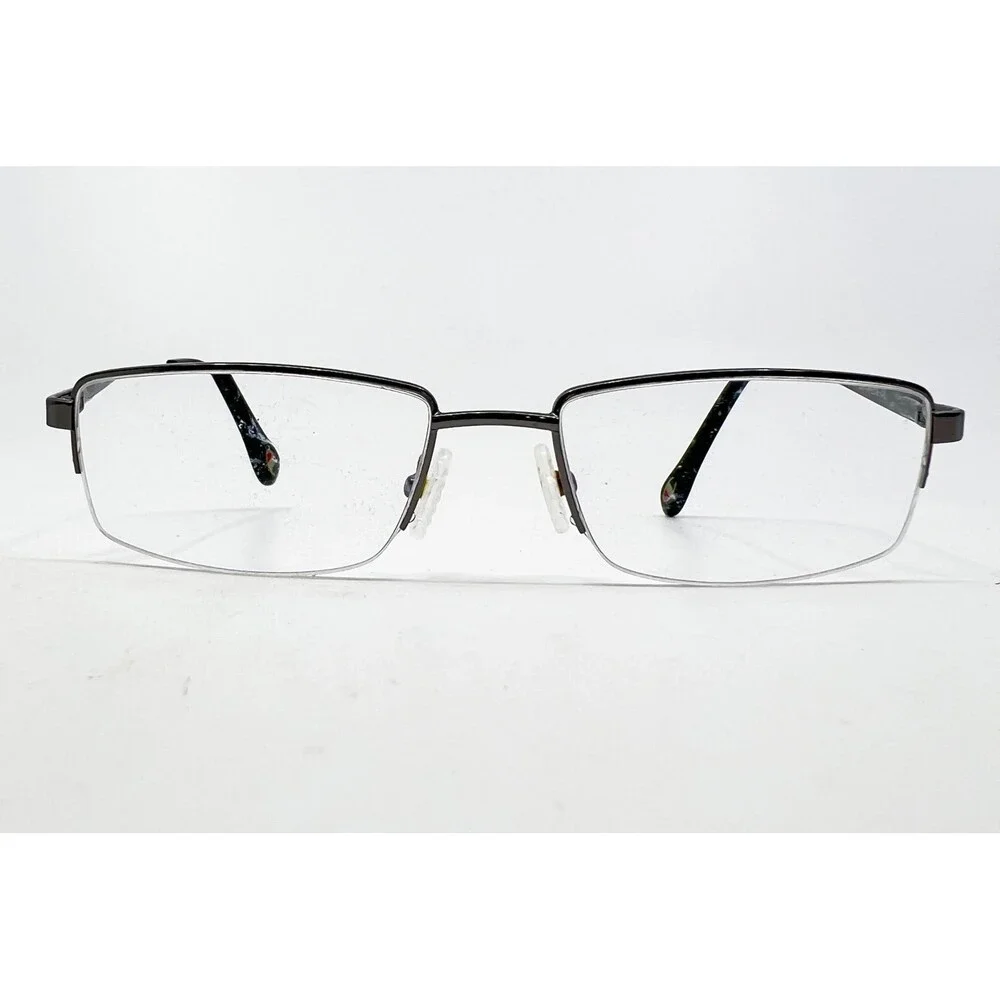 Champion Eyeglasses Mens Black Semi Rimless Rectangular CU1003 C01 54-18-140